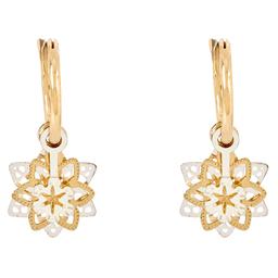 Two-Tone Open 3D Snowflake Earrings