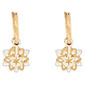 Two-Tone Open 3D Snowflake Earrings - image 2