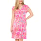Petites MSK Flutter Slv Vneck Print Ity Dress - image 1