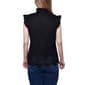 Womens NY Collection Cap Sleeve Paisley Lace Split Neck Blouse - image 2