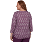 Plus Size Alfred Dunner Good To Go 3/4 Sleeve Geometric Blouse - image 2