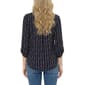 Womens NY Collection 3/4 Sleeve Pleated Front Stripe Arrow Blouse - image 2