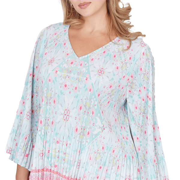 Plus Size Ruby Rd. Renaissance Romance 3/4 Bell Sleeve Blouse