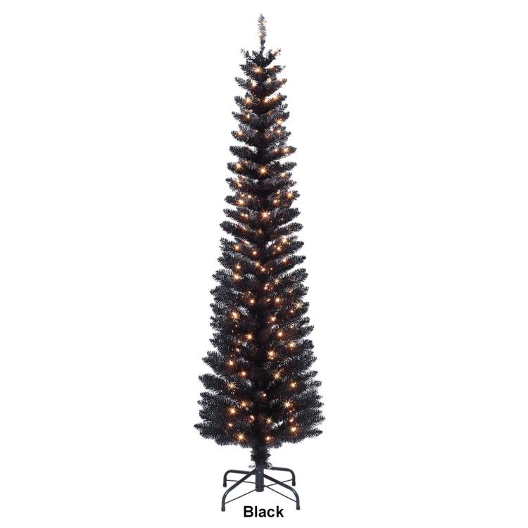 Puleo International 6ft. Pre-Lit Tinsel Artificial Christmas Tree