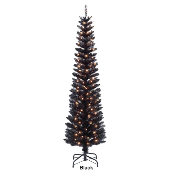Puleo International 6ft. Pre-Lit Tinsel Artificial Christmas Tree