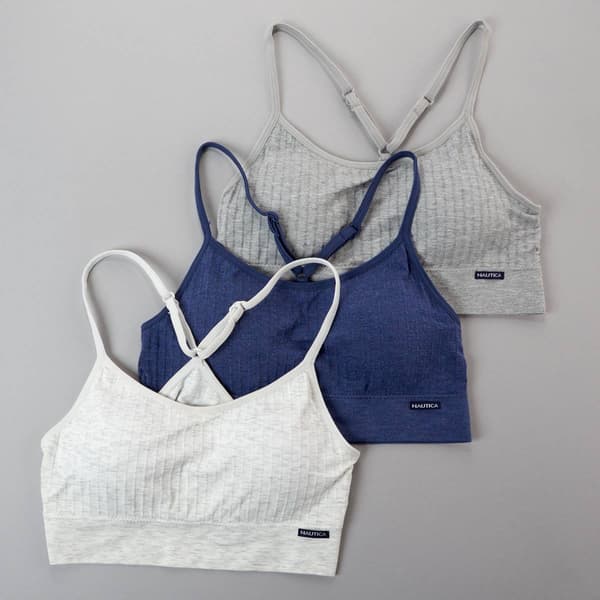 Womens Nautica 3pk. Seamless Racerback Bralettes NT7213-3PKC - image 