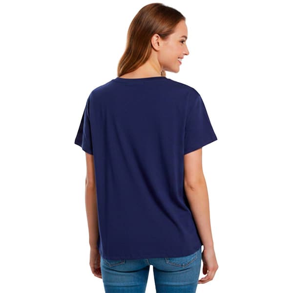 Womens Emily Daniels Short Sleeve Rhinestone Star Tee - image 