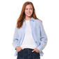 Womens Architect® Long Sleeve Stripe Poplin Casual Button Down - image 1