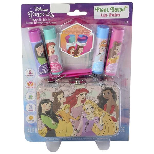 Girls Disney Princess 4pk. Lip Balms w/Tin - image 