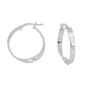 Sterling Silver Fancy Polished Hoop Earrings - image 1
