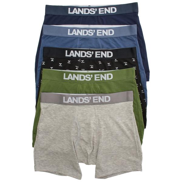 Mens LANDS’ END® 5pk. Boxer Briefs - Glass