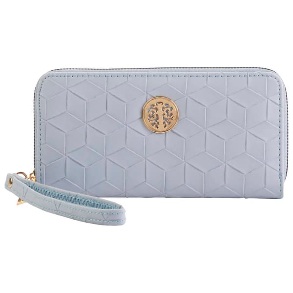Womens Sasha Geometric Texture Zip Around Wristlets - image 