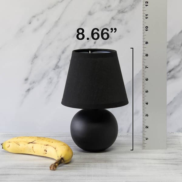 Creekwood Home Nauru 8.6in. Ceramic Orb Base Table Lamp