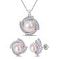 Gemstone Classics&#40;tm&#41;  3 3/4ctw. Cubic Zirconia Halo Necklace Set - image 1