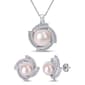 Gemstone Classics(tm)  3 3/4ctw. Cubic Zirconia Halo Necklace Set - image 1