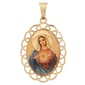 Gold Classics(tm) Gold Virgin Mary w/ Cross Lords Prayer Pendant - image 1