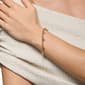 Athra Gold Over Brass Pink Crystal Drop Stretch Beaded Bracelet - image 3