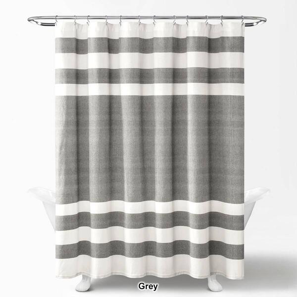 Lush Décor® Cape Cod Stripe Yarn Dyed Cotton Shower Curtain