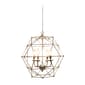 Elegant Designs Industrial 4 Bulb Hexagon Pendant Light - image 1