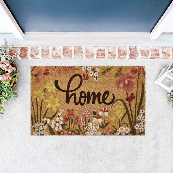 VCNY Home Home Floral Outdoor Coir Doormat