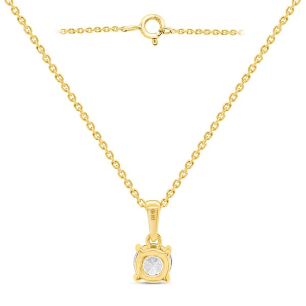 Nova Star® Yellow Gold Lab Grown Diamond Solitaire Pendant