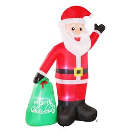 Puleo International 8ft. Lighted Blow-Up Inflatable Santa Claus