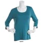 Womens Preswick & Moore&#174; 3/4 Sleeve Scoop Neck Solid Tee - image 9