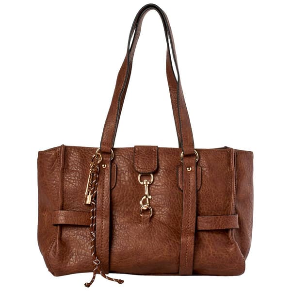 DS Fashion Large Satchel with Clasp Detail - image 