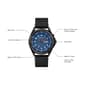 Mens Caravelle Black IP Stainless Blue Dial Watch - 45C118 - image 4