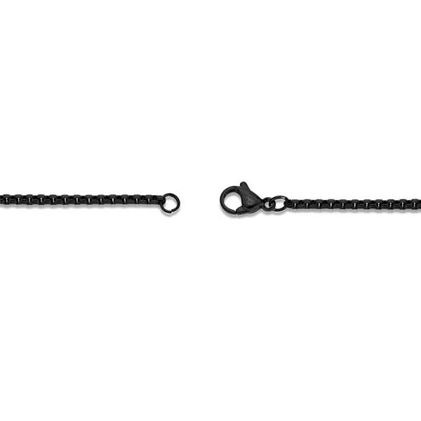 Mens Lynx Black Ion Plated Stainless Steel Lion Pendant Necklace