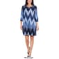 Womens NY Collection Chevron Keyhole Shift Dress - image 4