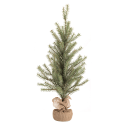 Melrose 36in. Glittered Pine Tree in Burlap