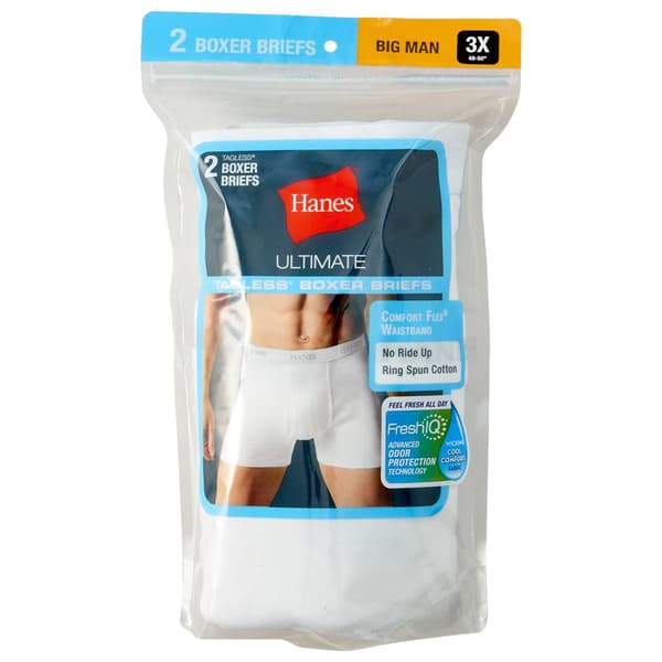 Mens Hanes® Ultimate® 2pk. Big Man Boxer Briefs Boscov's