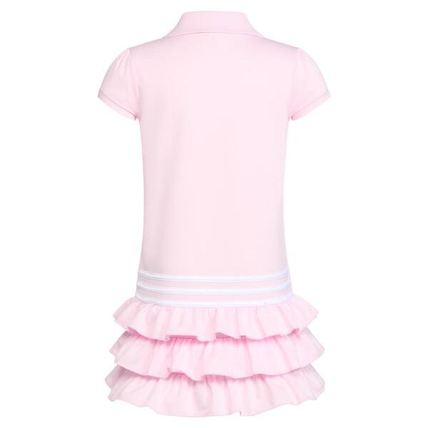 Toddler Girl adidas&#174; Short Sleeve Ruffled Polo Piqu&#233; Dress