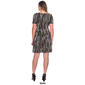 Petite Connected Apparel Short Sleeve Metallic V-Neck Tier Dress - image 2