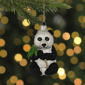 Northlight Glittered Panda Bear Glass Christmas Ornament - image 2