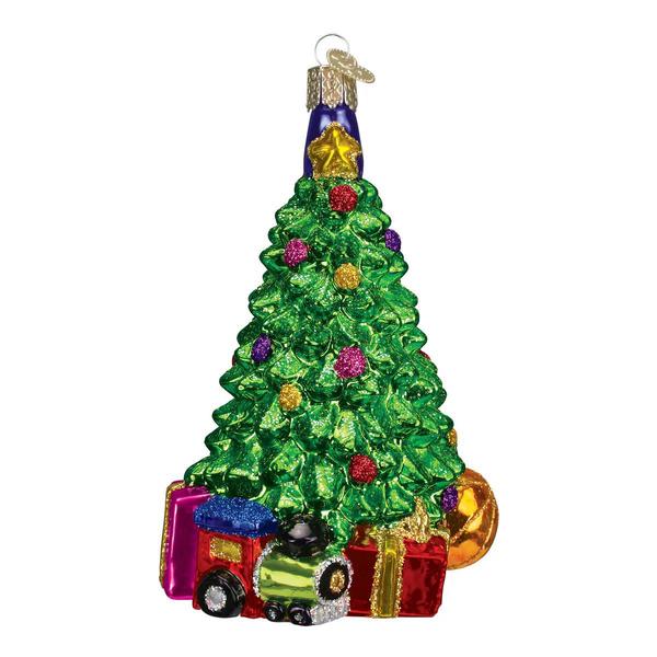Old World Christmas Christmas Morning Tree Glass Ornament