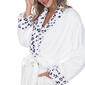 Womens White Mark Leopard Collar Cozy Lounge Robe - image 3