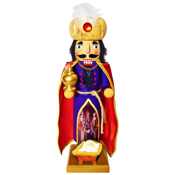 Santa''s Workshop 13in. Three Kings on High Nutcracker - image 