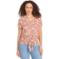 Petite Skyes the Limit Spicy Graphic Abstract V-Neck Blouse - image 1