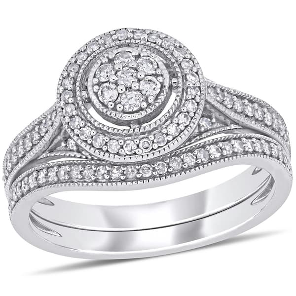 Diamond Classics(tm) 10kt. White Gold 2/5ctw. Diamond Bridal Set - image 