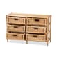 Baxton Studio Dariana Natural Brown 6-Drawer Storage Cabinet - image 2