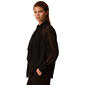 Womens Calvin Klein Long Sleeve Ruffle Neck Sheer Blouse - image 3