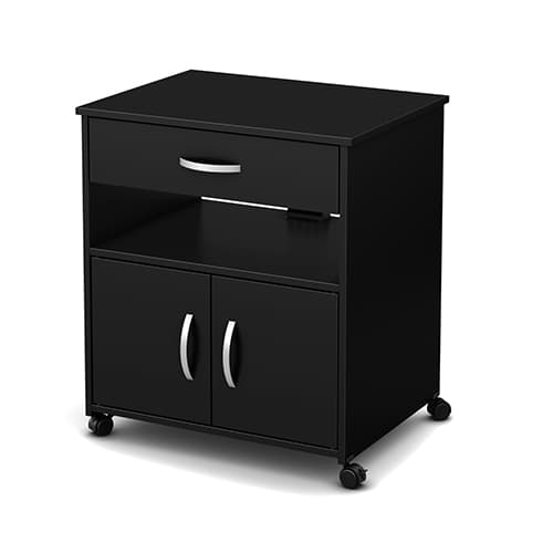 South Shore Axess Printer Cart on Wheels - Black