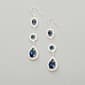 Rosa Rhinestones Silver Trio Crystal Drop Earrings - image 1