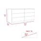 FM FURNITURE Seul 6 Drawer Double Dresser - image 8