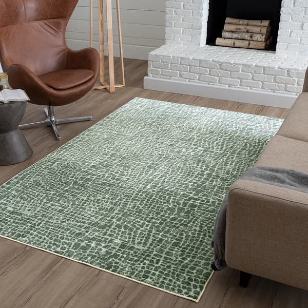 Mohawk Home Crocodile Skin Grey Area Rug