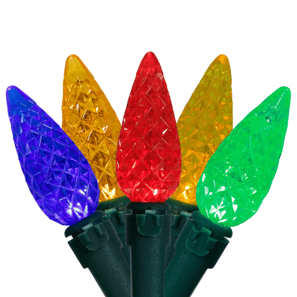 Northlight 15.75ft. LED Multicolor C6 Faceted Christmas Lights - image 