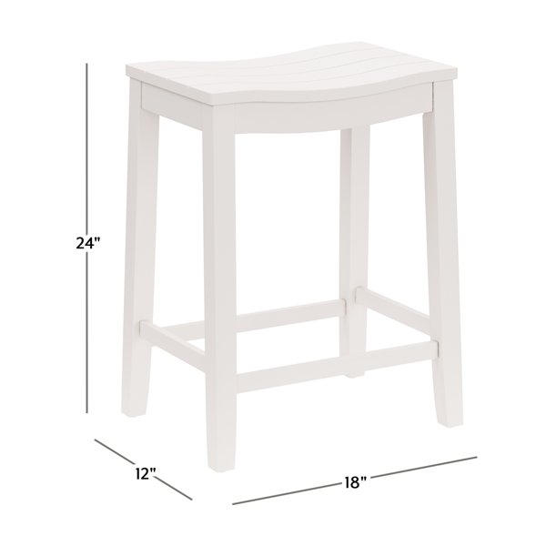 HH2 Home Fiddler Backless Saddle Seat Counter Height Stool