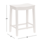 HH2 Home Fiddler Backless Saddle Seat Counter Height Stool - image 6